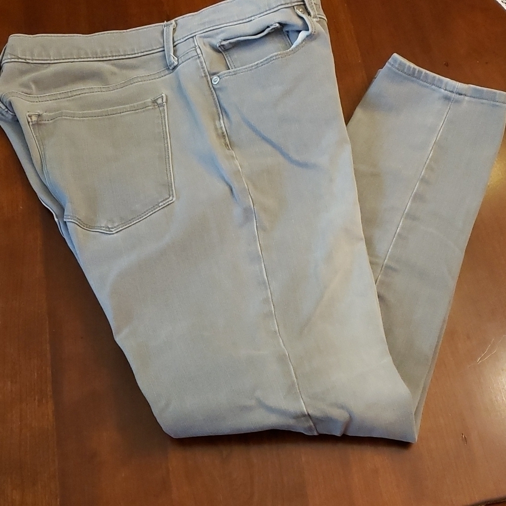 Banana Republic Premium Denim Mid Rise Skinny Stretch 31 Lt Grey EUC - Picture 3 of 11